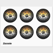 Tribal Beer Pride Paw Ronde Sticker (Vel)
