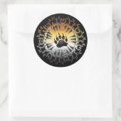 Tribal Beer Pride Paw Ronde Sticker (Tas)