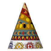 Tribal behang, artistiek etnisch ontwerp. feesthoedjes (Rechts)