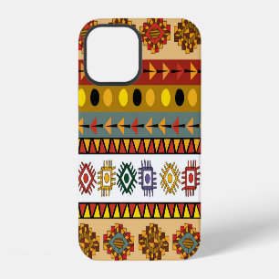 Tribal behang, artistiek etnisch ontwerp. iPhone 12 hoesje