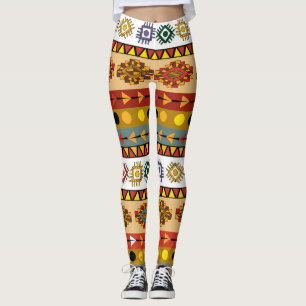 Tribal behang, artistiek etnisch ontwerp. leggings