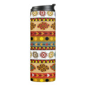 Tribal behang, artistiek etnisch ontwerp. thermosbeker (Gedraaid links)