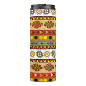 Tribal behang, artistiek etnisch ontwerp. thermosbeker (Achterkant)