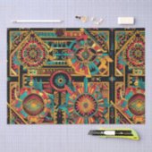 Tribal Beige "Aztec Dream" Wrapping Tissue Paper Tissuepapier (Craft)