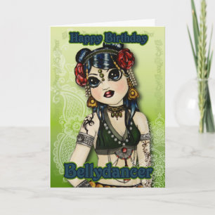 Tribal Belly Dance Birthday Card Kaart