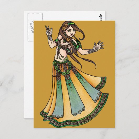 Tribal Belly Dancer Briefkaart (Voorkant / Achterkant)
