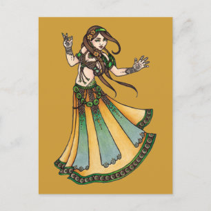 Tribal Belly Dancer Feestdagenkaart