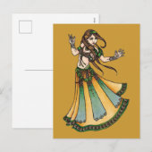 Tribal Belly Dancer Feestdagenkaart (Voorkant / Achterkant)