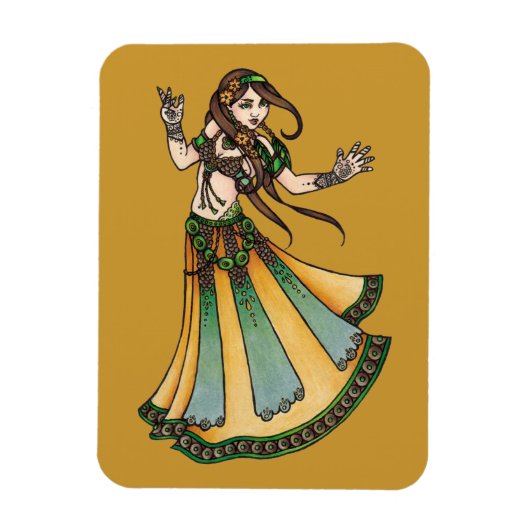 Tribal Belly Dancer Magneet (Verticaal)