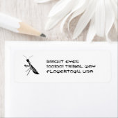 Tribal bidsprinkhaan adreslabel etiket (Insitu)