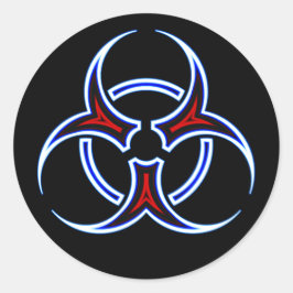 Tribal Biohazard Symbool Ronde Sticker
