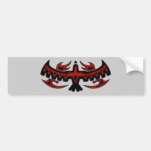 Tribal Bird Wings Bumpersticker (Voorkant)
