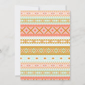 Tribal Birthday Party Invitation card Kaart (Achterkant)