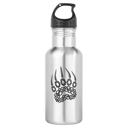Tribal Black Beer Paw Waterfles (Voorkant)