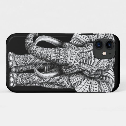 Tribal Black Elephant Case-Mate iPhone Case (Achterkant (horizontaal))