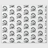 Tribal Black Scorpion Monogram Cadeaupapier (Vlak)