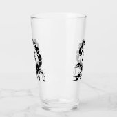 Tribal Black Scorpion Monogram Glas (Links)