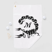 Tribal Black Scorpion Monogram Golfhanddoek (Insitu)