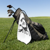 Tribal Black Scorpion Monogram Golfhanddoek (Groen)