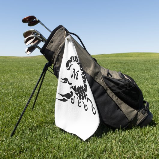 Tribal Black Scorpion Monogram Golfhanddoek (Groen)
