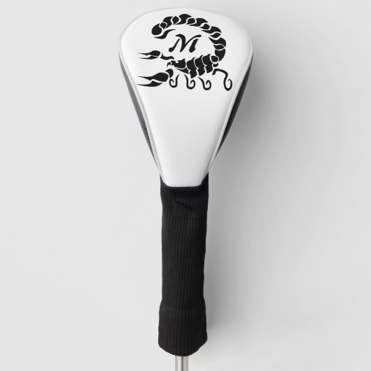Tribal Black Scorpion Monogram Golfheadcover (Voorkant)