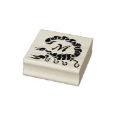 Tribal Black Scorpion Monogram Rubberstempel (Stempel)