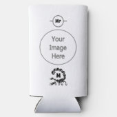 Tribal Black Scorpion Monogram Seltzer Blikjeskoeler (Achterkant)