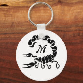 Tribal Black Scorpion Monogram Sleutelhanger (Voorkant)