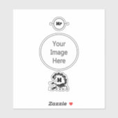 Tribal Black Scorpion Monogram Sticker (Vel)