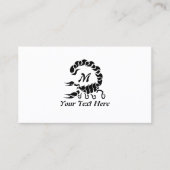Tribal Black Scorpion Monogram Visitekaartje (Voorkant)