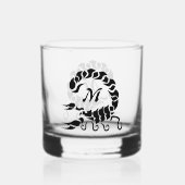 Tribal Black Scorpion Monogram Whisky Glas (Achterkant)