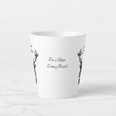 Tribal Black Stag Silhouette Monogram Latte Mok (Voorkant)