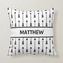 TRIBAL Black White Arrow Nursery Baby Kussen