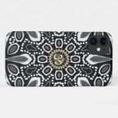 Tribal Black+White Aum iPhone 4 Case-Mate Case (Achterkant (horizontaal))