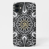 Tribal Black+White Aum iPhone 4 Case-Mate Case-Mate iPhone Case (Achterkant)