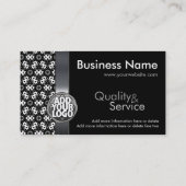 Tribal Black White Batik met Logo Visitekaartje (Achterkant)