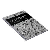Tribal Black White-design — Guestbook-laptop Notitieboek (Rechterzijde)