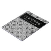 Tribal Black White-design — Guestbook-laptop Notitieboek (Linkerzijde)