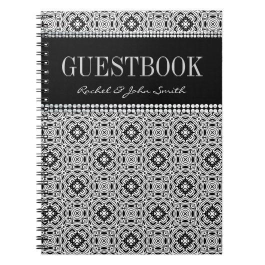 Tribal Black White-design — Guestbook-laptop Notitieboek (Voorkant)