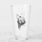 Tribal Black Wolf Howl Glas (Voorkant)