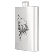 Tribal Black Wolf Howl Heupfles (Links)