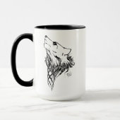 Tribal Black Wolf Howl Mok (Links)