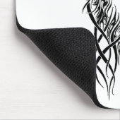 Tribal Black Wolf Howl Muismat (Hoek)