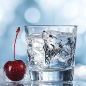 Tribal Black Wolf Howl Shot Glas