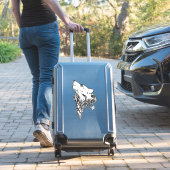 Tribal Black Wolf Howl Sticker (Koffer Insitu)