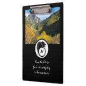 Tribal Black Wolf Silhouette Laurel Monogram Foto Klembord (Links)