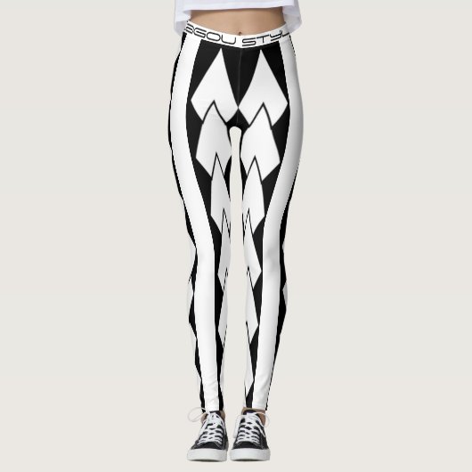 Tribal blanc met verouderde stijl leggings (Voorkant)