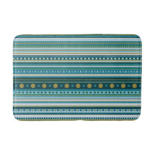 Tribal Blauwgroen Blauw Groene Stripes Pattern Bat Badmat