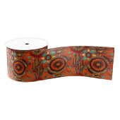 Tribal Blauwgroen "ingewikkelde echo's" Artful Gro Grosgrain Lint (Spoel)