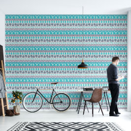 Tribal Blue Behang